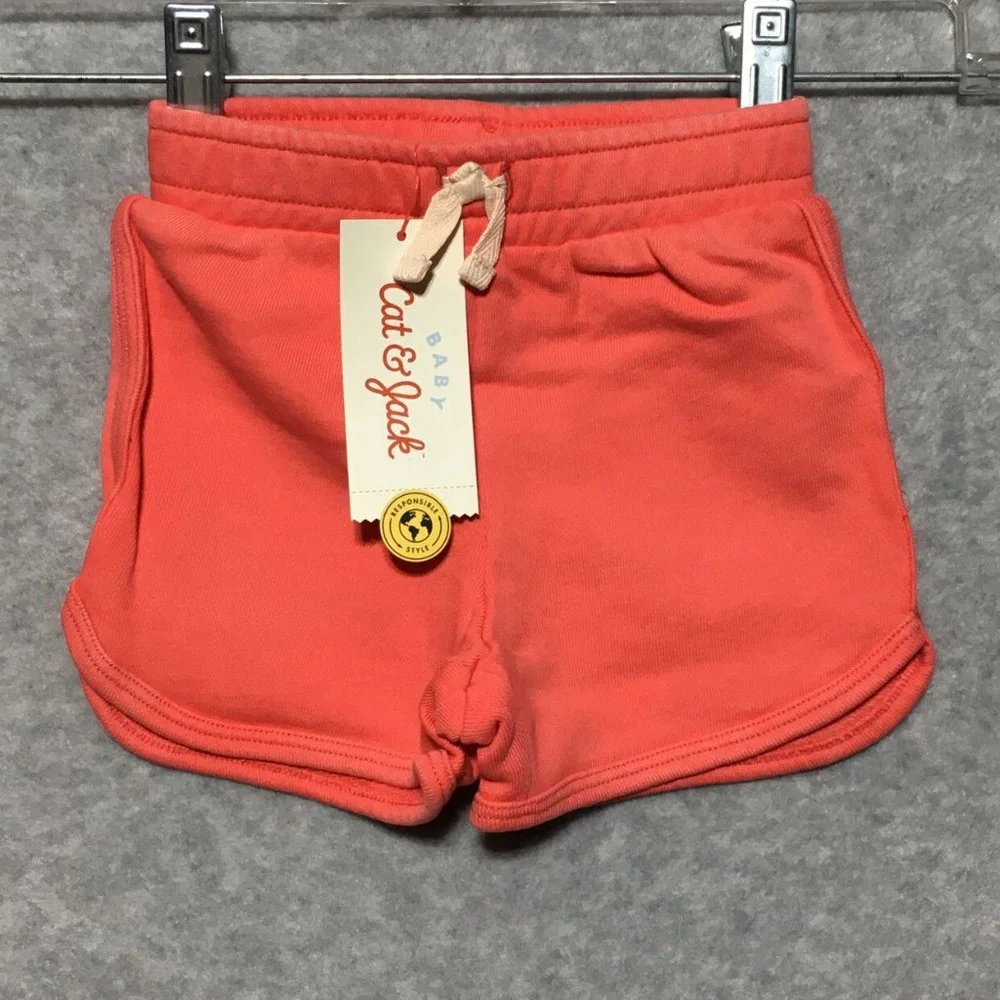 New Baby Cat and Jack 12 Months Coral Shorts Pull On